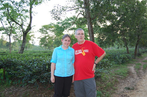 Iona and justin in tea garden