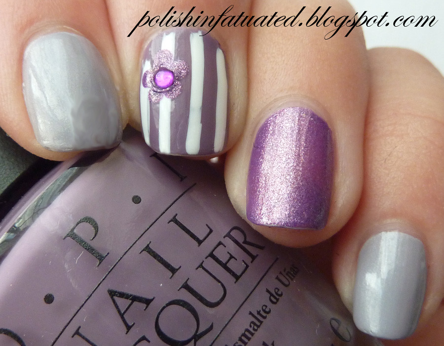 purple nail art skittle1