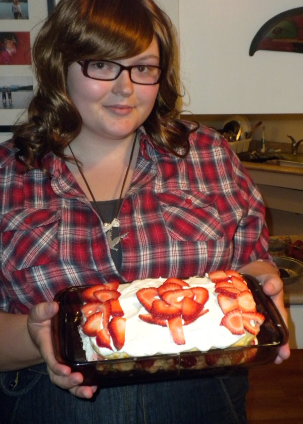 Canada Day strawberry shortcake
