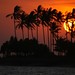 Pôr-do-sol visto do hotel em Senggigi
