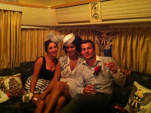 In the Sailor Jerry RV with friends at the William Grant Portfolio Party