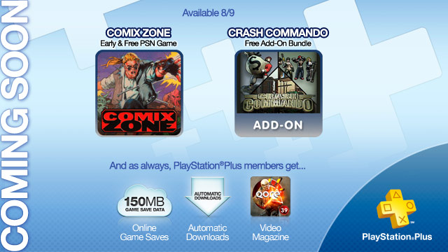 PlayStation Plus August 9th