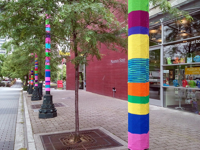 Yarn bomb in Bellevue during Bellevue Arts Week | Bellevue.com
