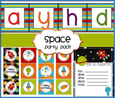 space party pack printable