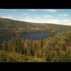 View of donner lake from California zephyr train