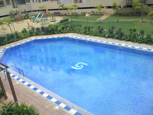 Swimming pool at Sriram Aditya Apartments.