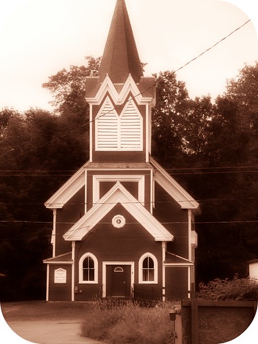 an old church in Monson, ME