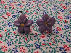 large violet earrings