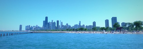 Chicago Skyline from North Ave. Beach