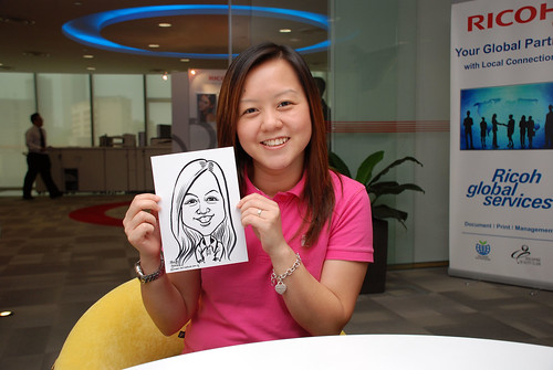Caricature live sketching for Ricoh Roadshow - 3