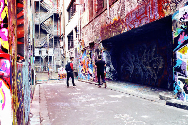 Graffiti. hey Boys. Degraves Street
