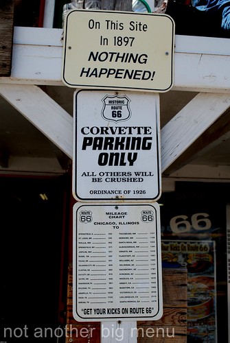 Las Vegas, Nevada - Route 66 signs - Chevy Parking Only
