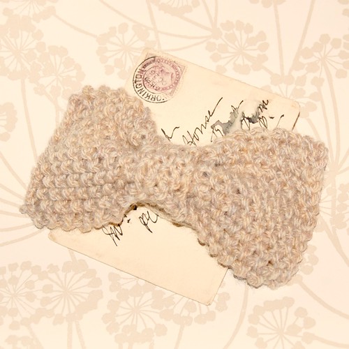 Knitted Bow Head Band by gracefaceboutique