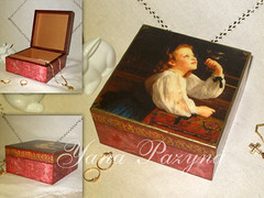 Jewellery box "Girl with a bird"