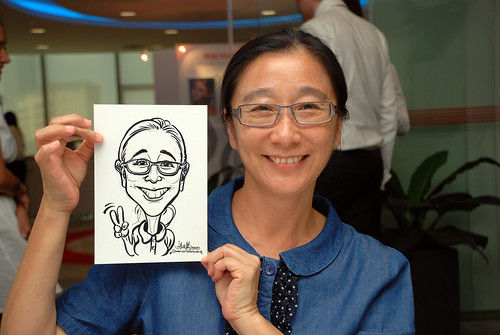 Caricature live sketching for Ricoh Roadshow - 11