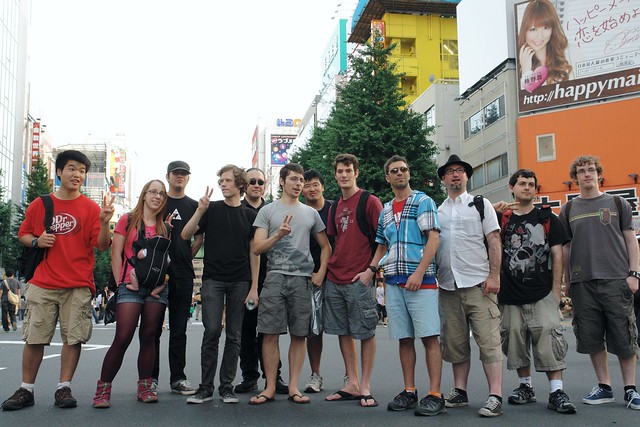 4chan meetup in Akihabara, Tokyo, Japan. 24 July 2011 .