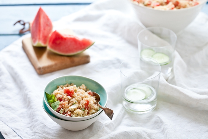 Quinoa, Feta and Watermelon Salad 