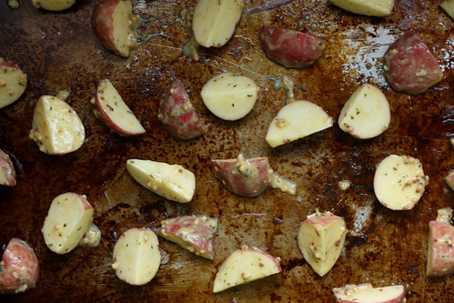 The Making of the Mustard Roasted Potatoes
