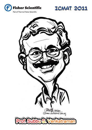 Caricature for Fisher Scientific - Prof. Subbu S. Venkatraman