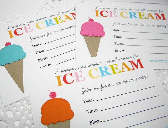 Ice Cream Printable Invites