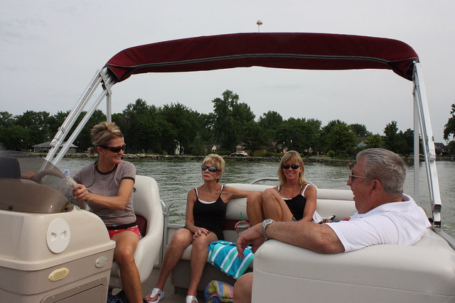 Fam on the boat