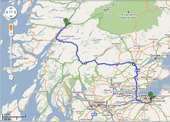 Ft.William To Edinburgh Driving Map