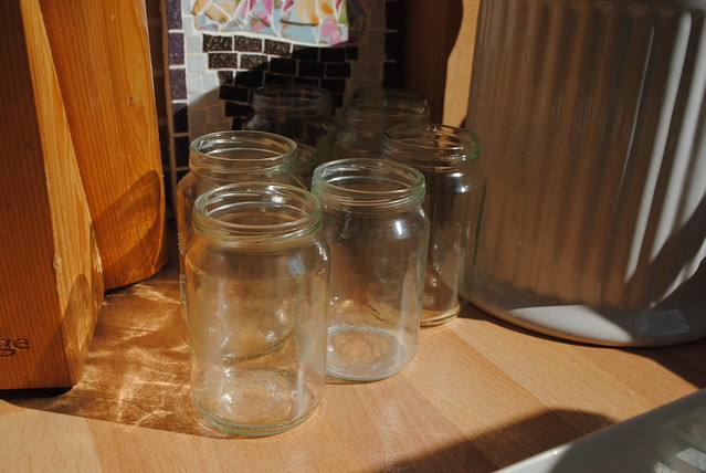 Jars waiting for crochet covers :)