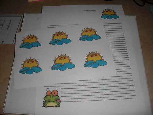 Sun and Froggy Summer Stationery