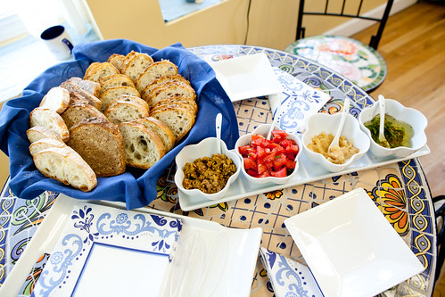The savory spread with their wonderful breads