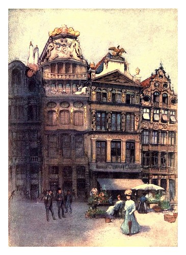 003-Bruselas-antiguas casas en la Gran Plaza-Belgium 1908- Amédée Forestier
