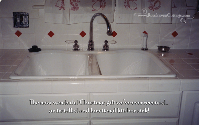 The most wonderful Christmas gift we've ever received... a kitchen sink!