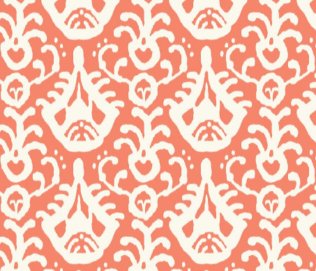 Coral Ikat Domesticate at Spoonflower