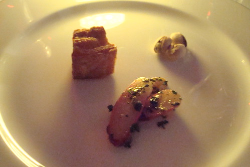 Wonderful Pistachios, Crispy Pork Short Rib, Radishes and Salsa Verde