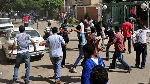 Youth attacked a police station in Cairo, Egypt after the failure to imprison officers accused of killing activists during the uprising in January and February 2011. A military coup replaced the regime of Hosni Mubarak. by Pan-African News Wire File Photos