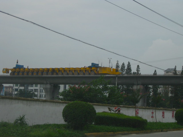 High speed train tracks near Xipu, 2009