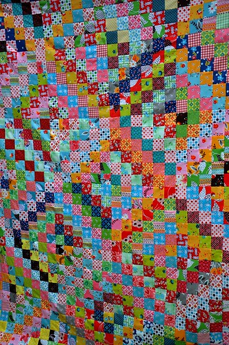 Quilt top on line - detail