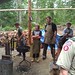 scouts learning blacksmithing
