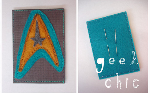 Star Trek comm badge needle holder