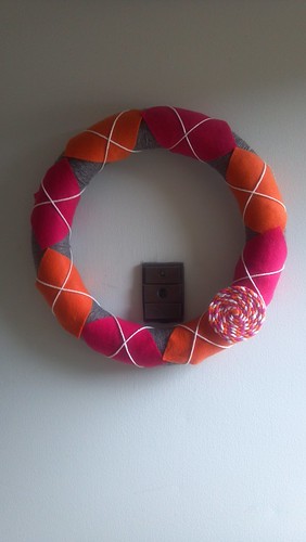 My front door with a pretty wreath