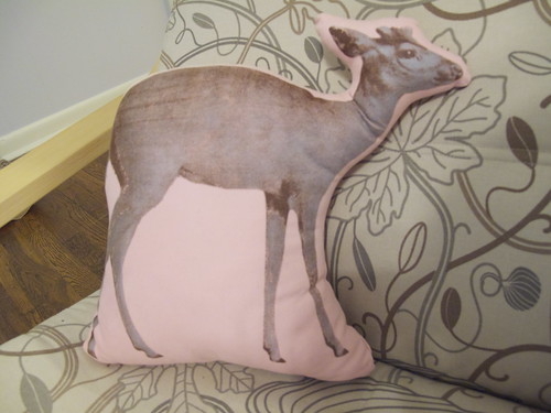 My deery pillow I got at a yard sale for a quarter!
