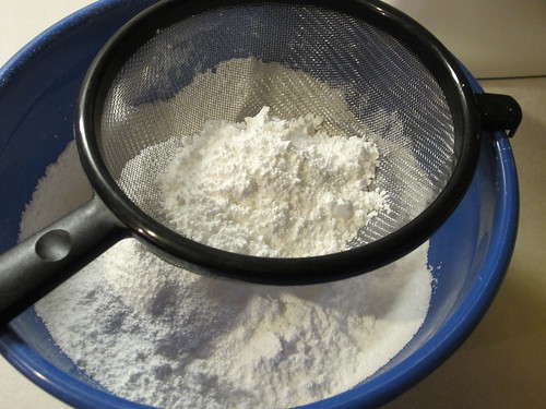 sift the confectioners' sugar