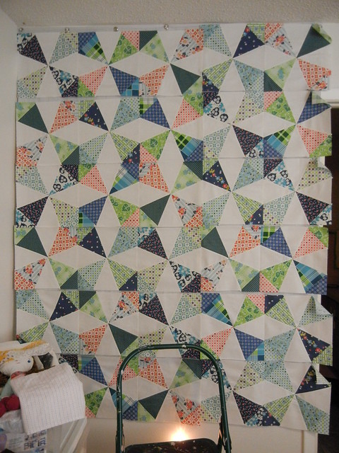 Kaleidoscope QAL - it's starting to look like a quilt!!