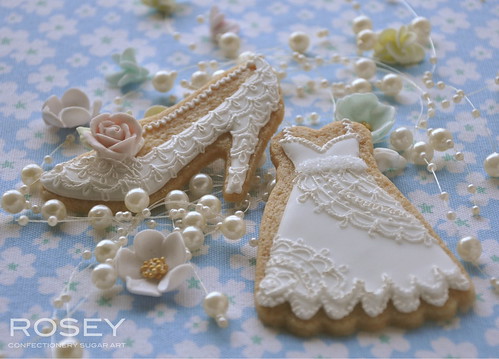Classic Lace Wedding Cookie - 3 by rosey sugar