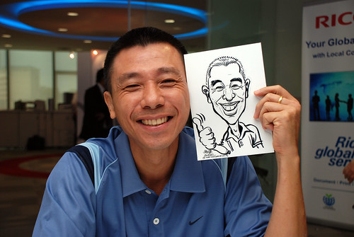Caricature live sketching for Ricoh Roadshow - 8