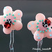Earring : Pink Flower Blossom Ladybug