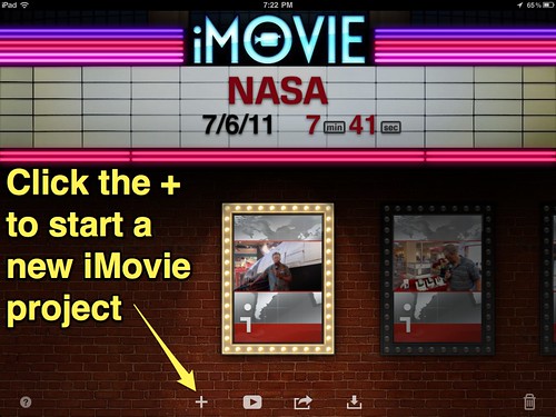 1 (iMovie for iPad) Start a new project