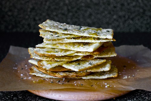 flatbreads with thyme, honey and sea salt