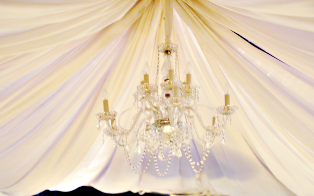 chandelier center tent