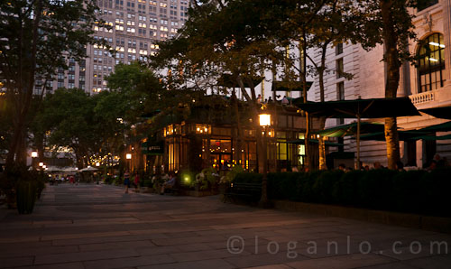 View of Bryant Park Grill, NYC