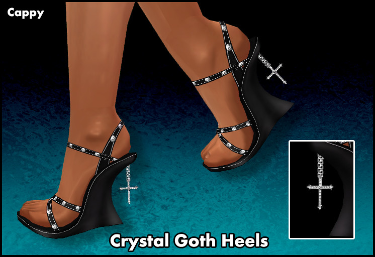 Crystal Goth Heels
